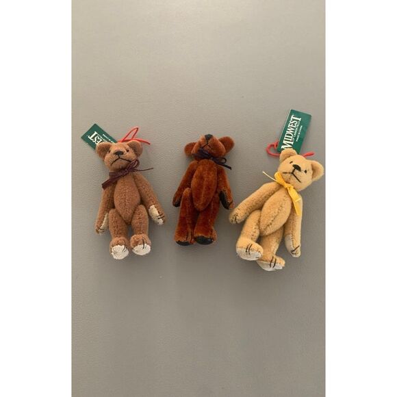 3 Jointed Mini Teddy Bears - Picture 2 of 5